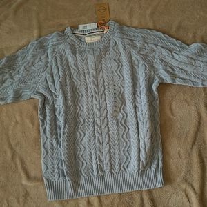 Gray Weatherproof Vintage Cable Crewneck Sweater